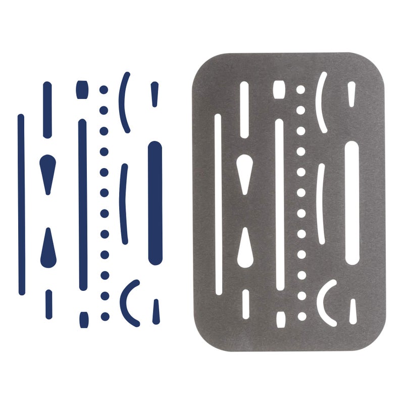 Pacific Arc Professional Erasing Shield Solid Stainless Steel with 26 Openings, 3 Pack - Image 3